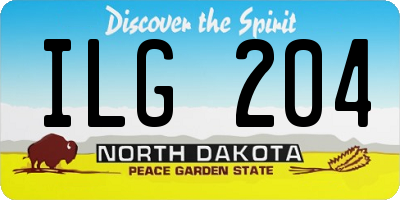 ND license plate ILG204