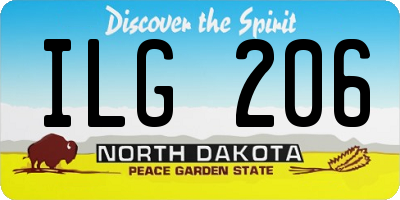 ND license plate ILG206