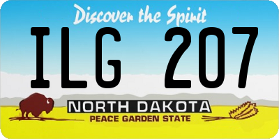 ND license plate ILG207