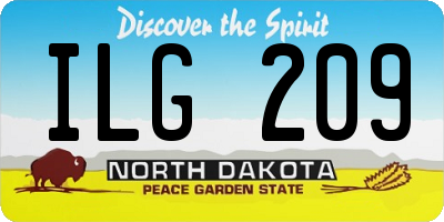 ND license plate ILG209