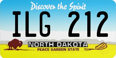 ND license plate ILG212