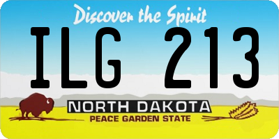 ND license plate ILG213