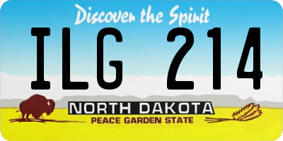 ND license plate ILG214