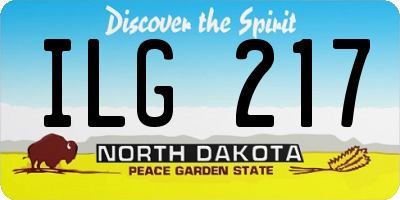 ND license plate ILG217