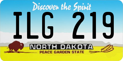 ND license plate ILG219