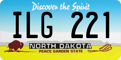 ND license plate ILG221
