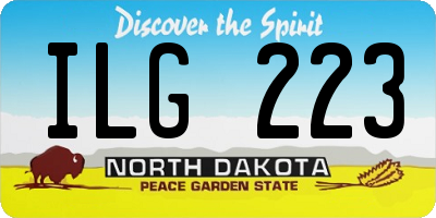 ND license plate ILG223