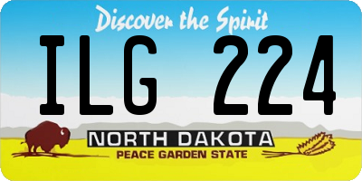 ND license plate ILG224
