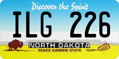 ND license plate ILG226