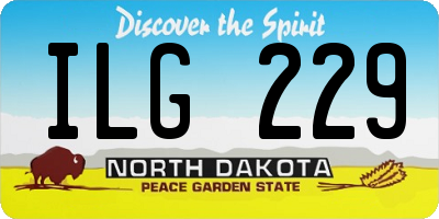 ND license plate ILG229