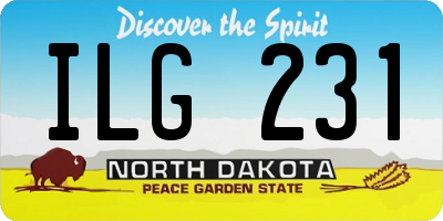 ND license plate ILG231