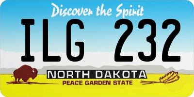 ND license plate ILG232