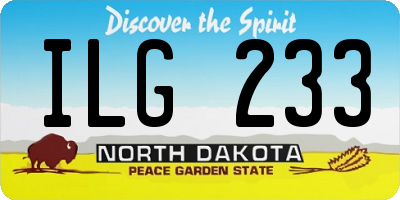ND license plate ILG233