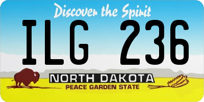 ND license plate ILG236