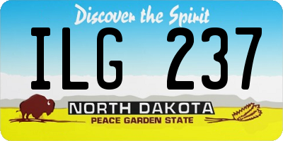 ND license plate ILG237
