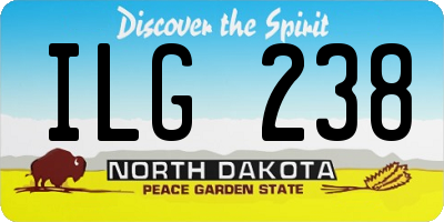 ND license plate ILG238