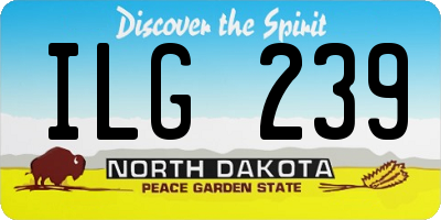 ND license plate ILG239