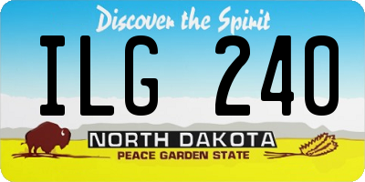 ND license plate ILG240