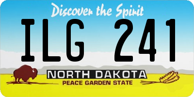 ND license plate ILG241