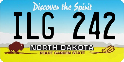 ND license plate ILG242