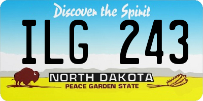 ND license plate ILG243
