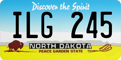 ND license plate ILG245