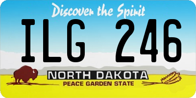 ND license plate ILG246