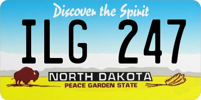 ND license plate ILG247