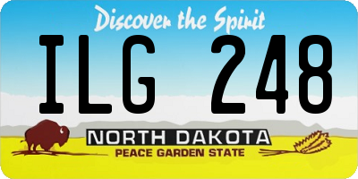 ND license plate ILG248