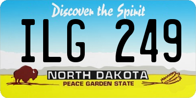 ND license plate ILG249