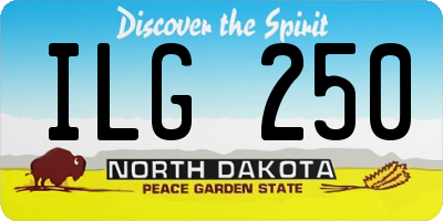 ND license plate ILG250