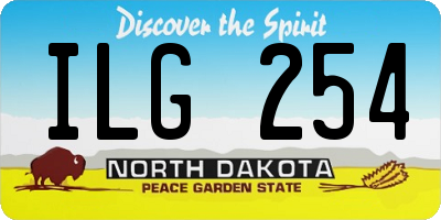 ND license plate ILG254