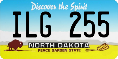 ND license plate ILG255