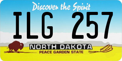 ND license plate ILG257