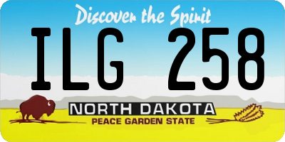 ND license plate ILG258