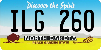 ND license plate ILG260