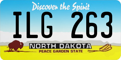 ND license plate ILG263