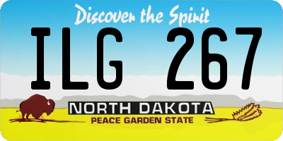 ND license plate ILG267