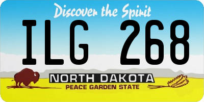 ND license plate ILG268