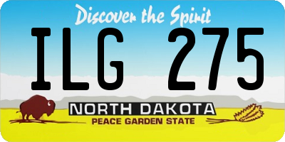 ND license plate ILG275