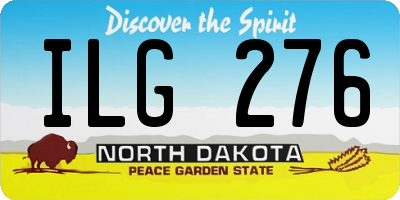 ND license plate ILG276