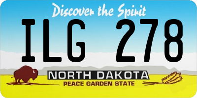 ND license plate ILG278