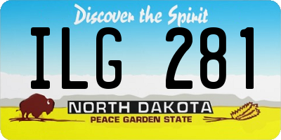 ND license plate ILG281