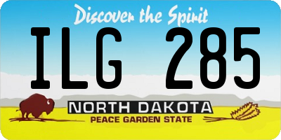 ND license plate ILG285