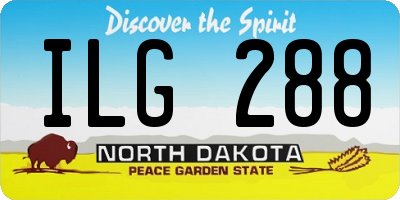 ND license plate ILG288