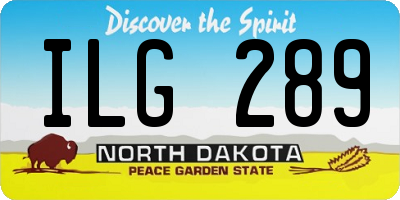 ND license plate ILG289