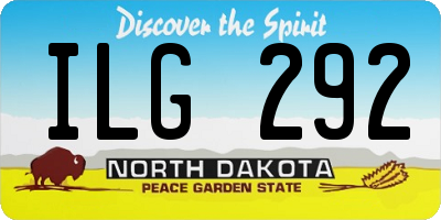 ND license plate ILG292