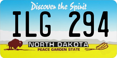 ND license plate ILG294