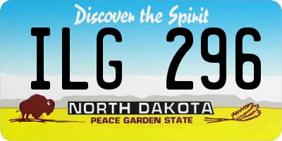 ND license plate ILG296