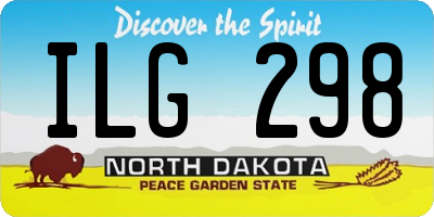 ND license plate ILG298